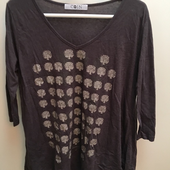 COIN 1804 graphic tee 3/4 sleeve XL 🌳💕 - Picture 1 of 5